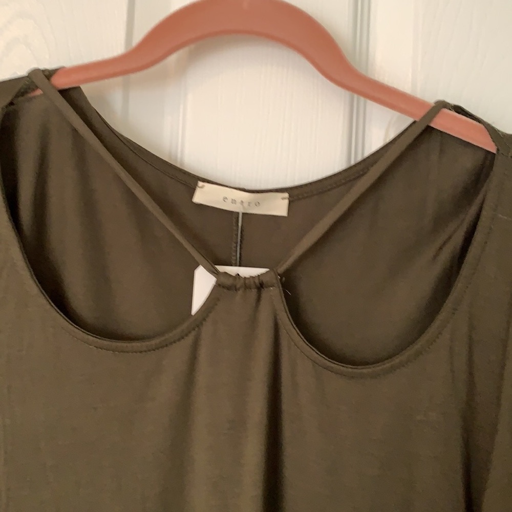 Olive boho basic tunic